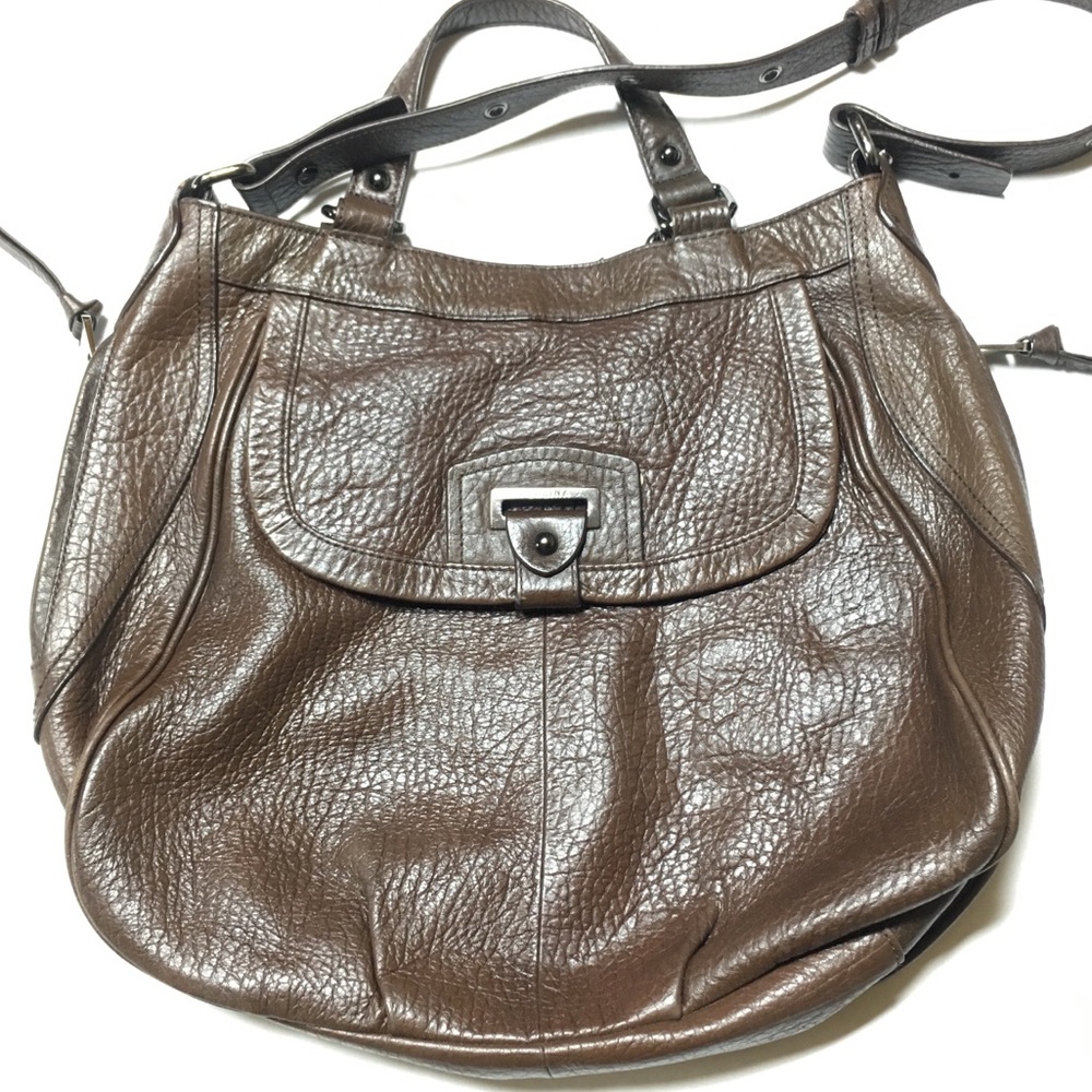 Perlina brown leather purse.